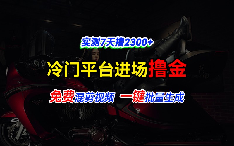 全新冷门平台vivo视频，快速免费进场搞米，通过混剪视频一键批量生成，实测7天撸2300+插图