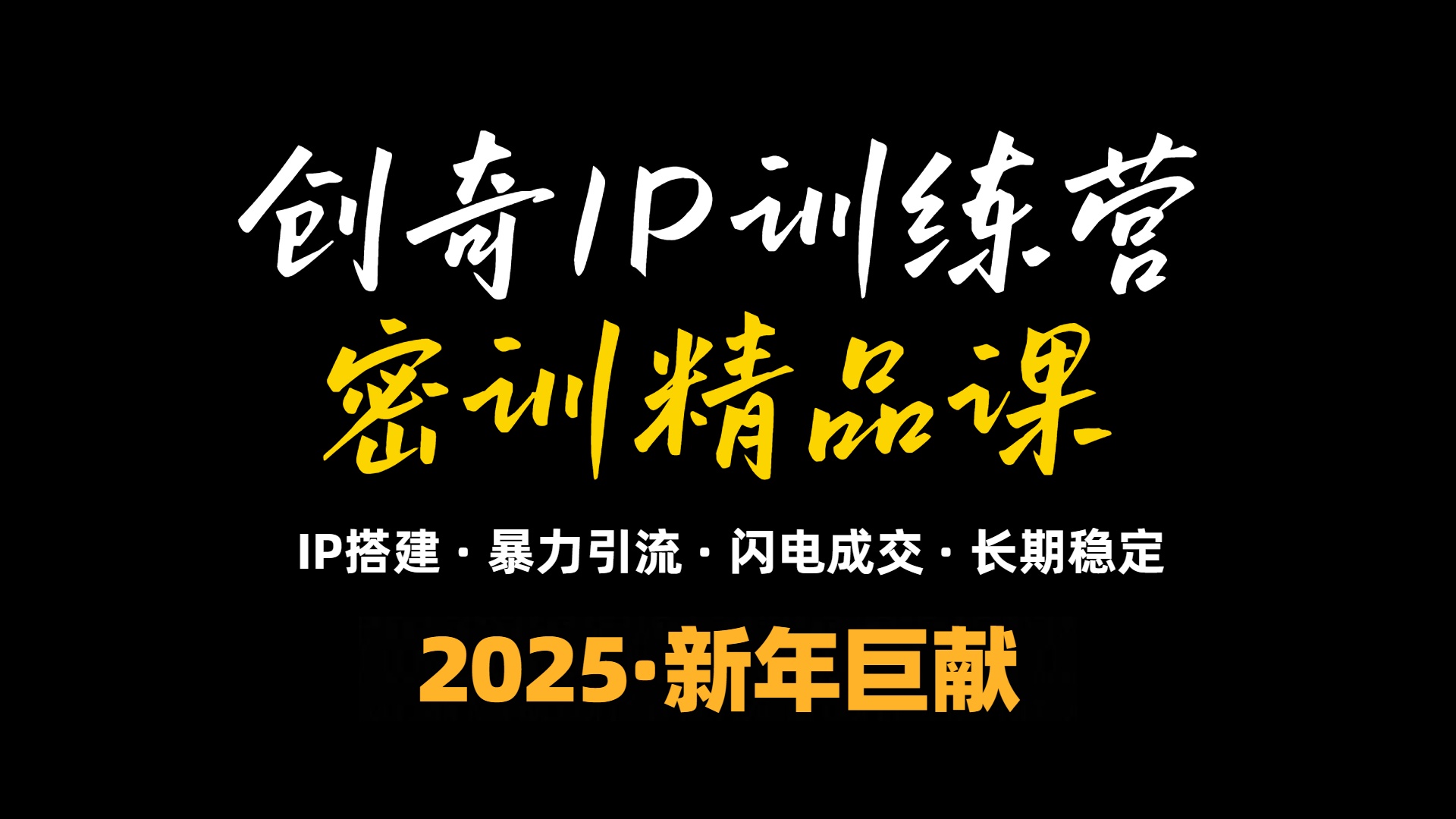 2025年“知识付费IP训练营”小白避坑年赚百万，暴力引流，闪电成交插图